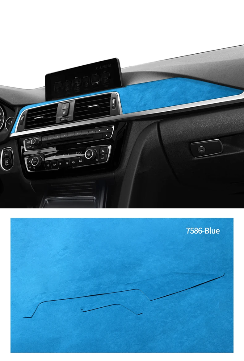 Für BMW F30 F32 F34 Mittelkonsole Armaturenbrett und Instrumententafel Verkleidungsaufkleber Auto-Innentuning-Zubehör aus Alcantara – Detail 12