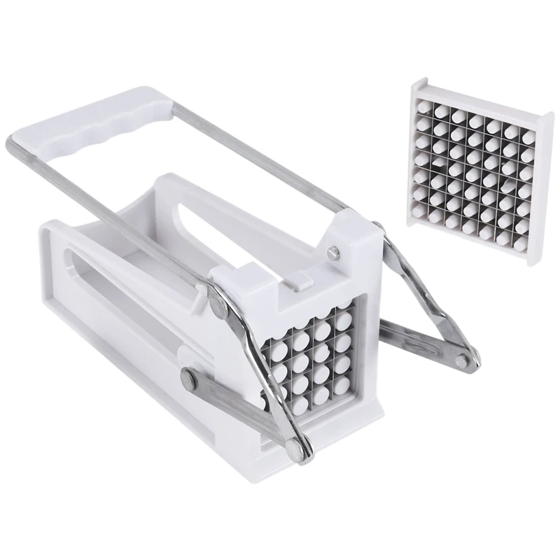 Fries Cutter, French Fries Cutter Vegetable And Potato Slicer, Potato Chipper Cutter Include 2 Blades Size Cutter