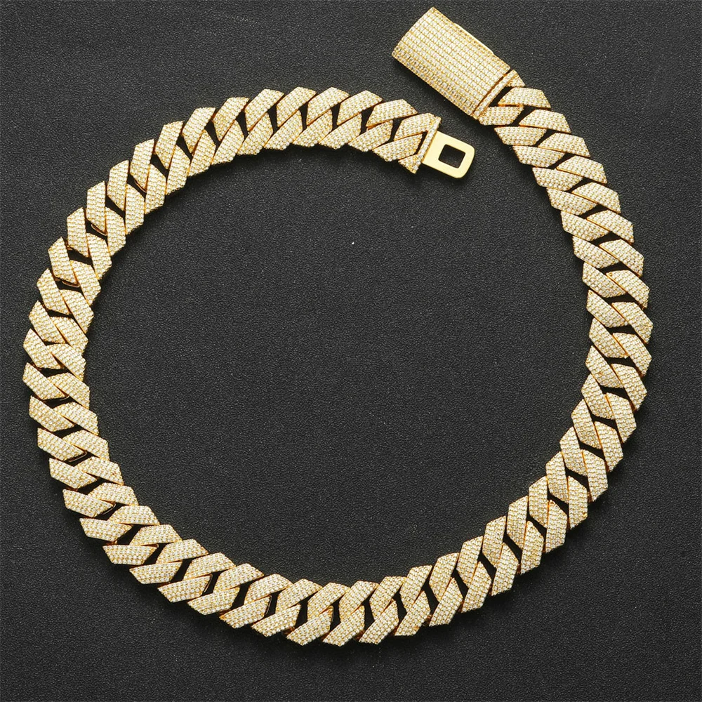 18mm Icedminer 4 Rows Zircon Iced Out Cuban Link Chain Bracelets for Men Women Brass Hip Hop Jewelry Free Shipping view 4