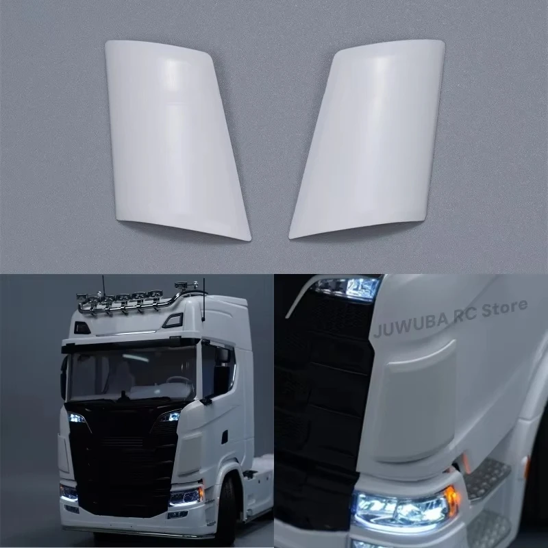 RC 1/14 770S Modell Lkw Shroud Front Ecke Panel Spoiler Seite Air Hood Für Tamiya 1/14 RC Radio Control Truck s770 Spielzeug DIY