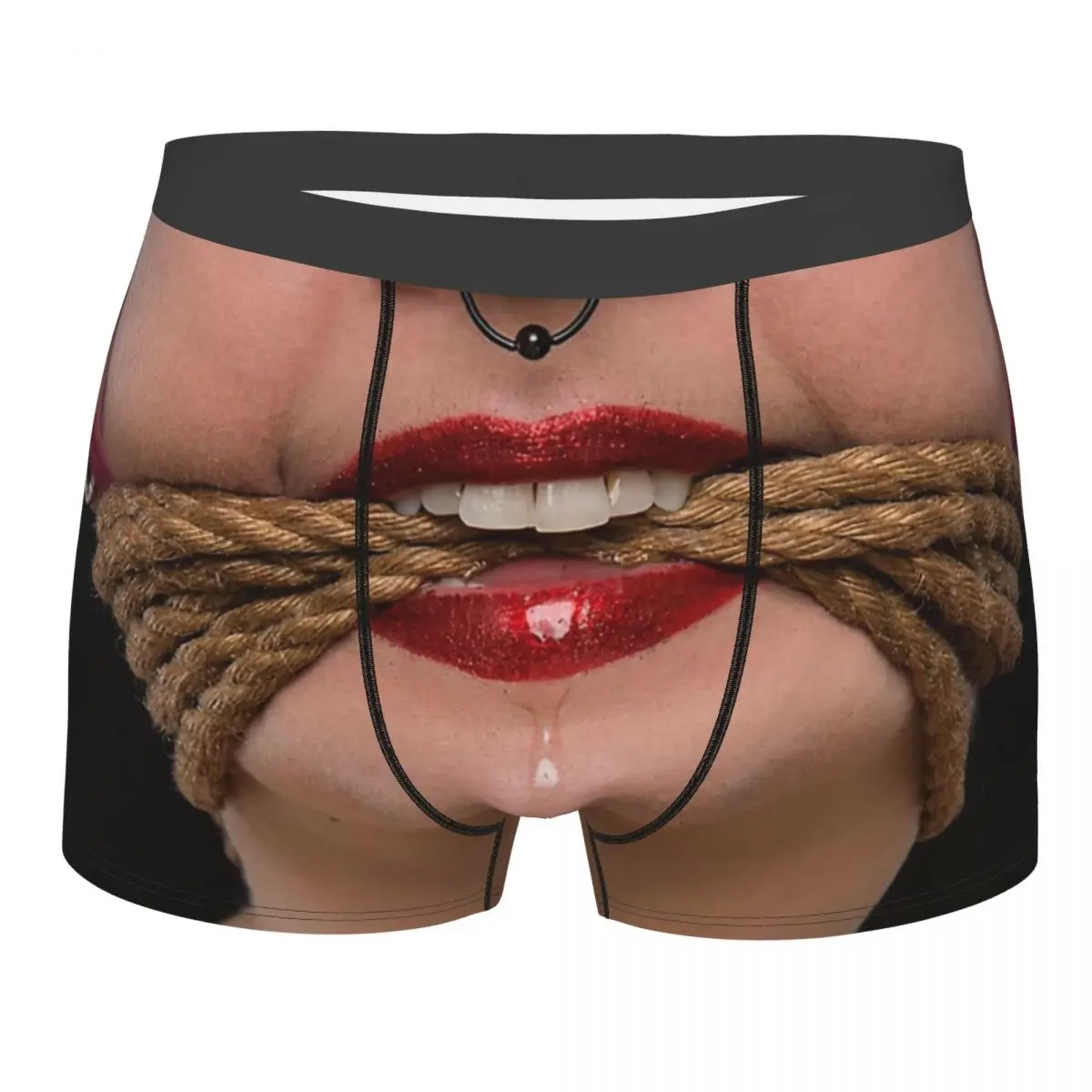 

Ball Gag Mouth And Tongue Underpants Breathbale Panties Male Underwear Print Shorts Boxer Briefs