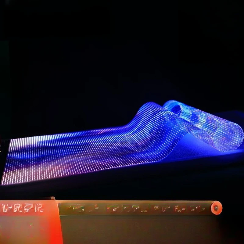 شاشة نافذة فيلم كريستال LED شاشة شفافة رقيقة ثلاثية الأبعاد