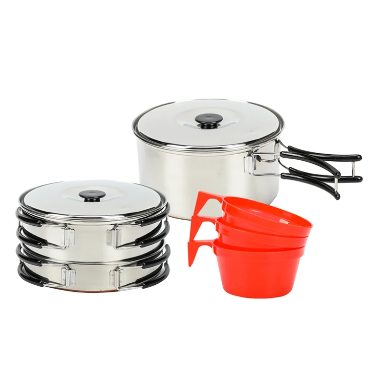 

camping removable cooking utensils portable camping cookware set with accessories