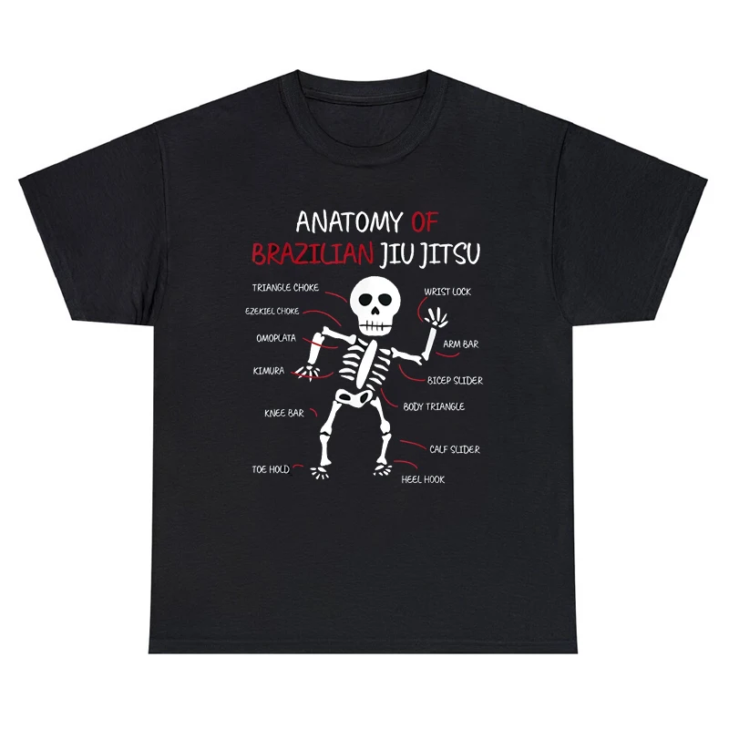 

Anatomy of Brazilian BJJ MMA Jujitsu Men T-Shirt Short Sleeve Streetwear Vintage Harajuku Daily Casual Cotton O-Neck Tshirt