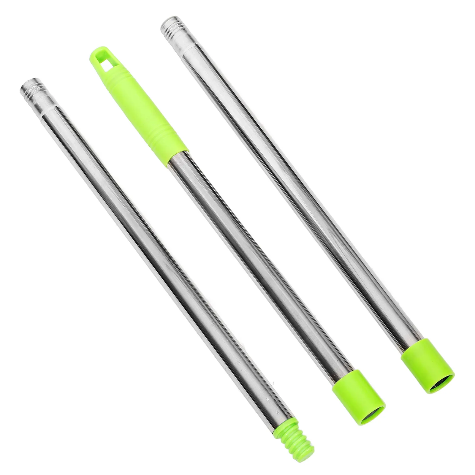 

1Set Replacement Mop Handle Three-Section Adjustable Threaded Mop Pole Replacement Rod Stick for Floor Cleaning Bathroom Broom