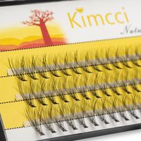 Kimcci 12D Fashion 60pcs Professional Makeup Individual Cluster Eye Lashes Grafting Fake False Eyelashes Extension Faux Mink