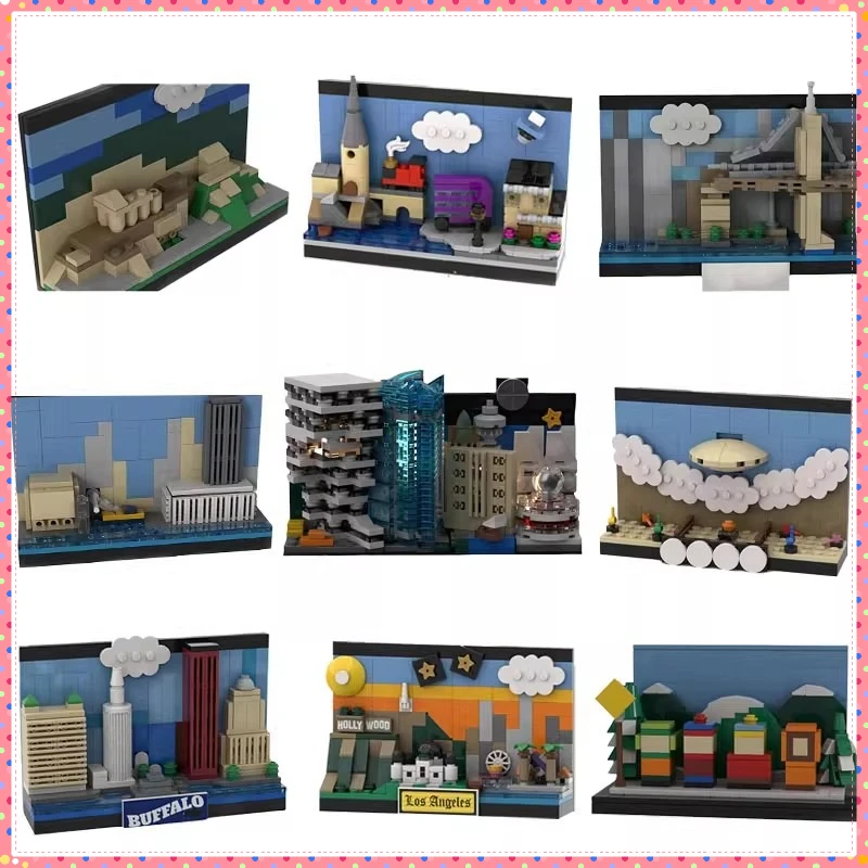 Building Blocks Toy Art Postcard Sets for Gifts