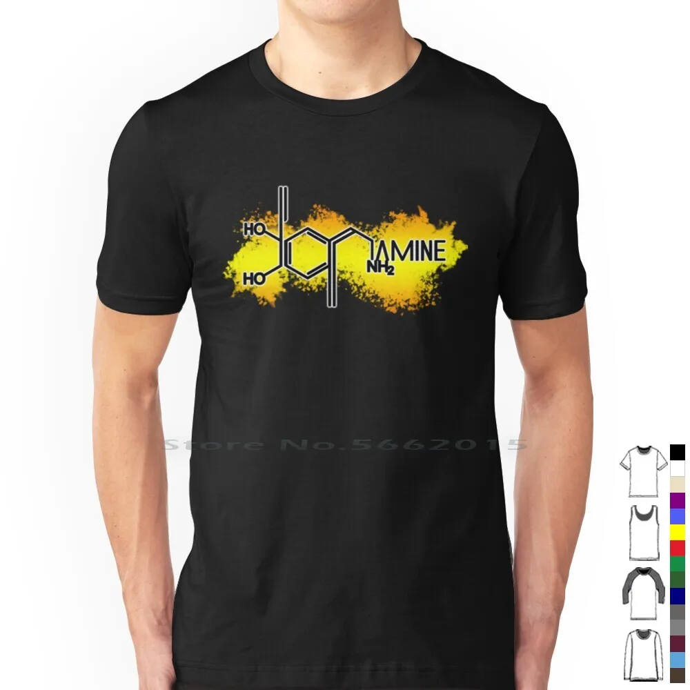 Dopamine-Molecule Of Pleasure T Shirt 100% Cotton Dopamine Chemical Pleasure Serotonine Hormone Mindless Emotions Funny