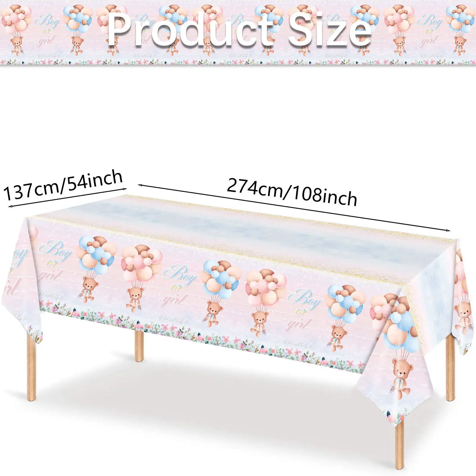 Boy Or Girl Gender Reveal Party Tableware Tablecloth napkin Plates Cup Baby Shower Gender Reveal Party Banner Balloon Decoration