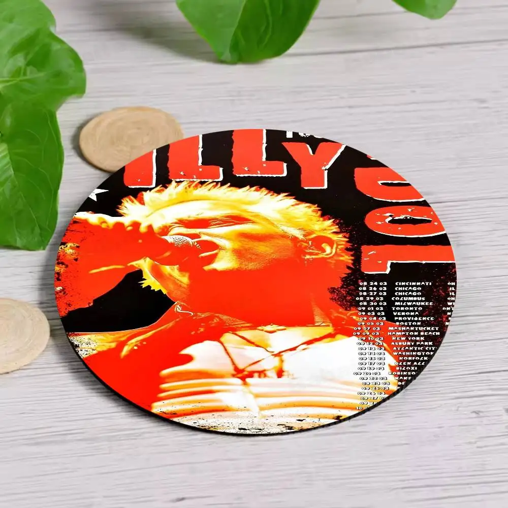 Rock Singer B-Billy I-Idol Natural Coaster Creative Cute Cartoon Absorbent Cushion Coffee Mug Bowl Cushion Insulation Cushion 3