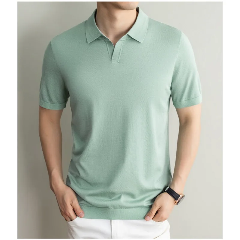 Men S Polo Shirts Lightweight T Shirt Classic Fit Solid Color Casual Wear For Summer