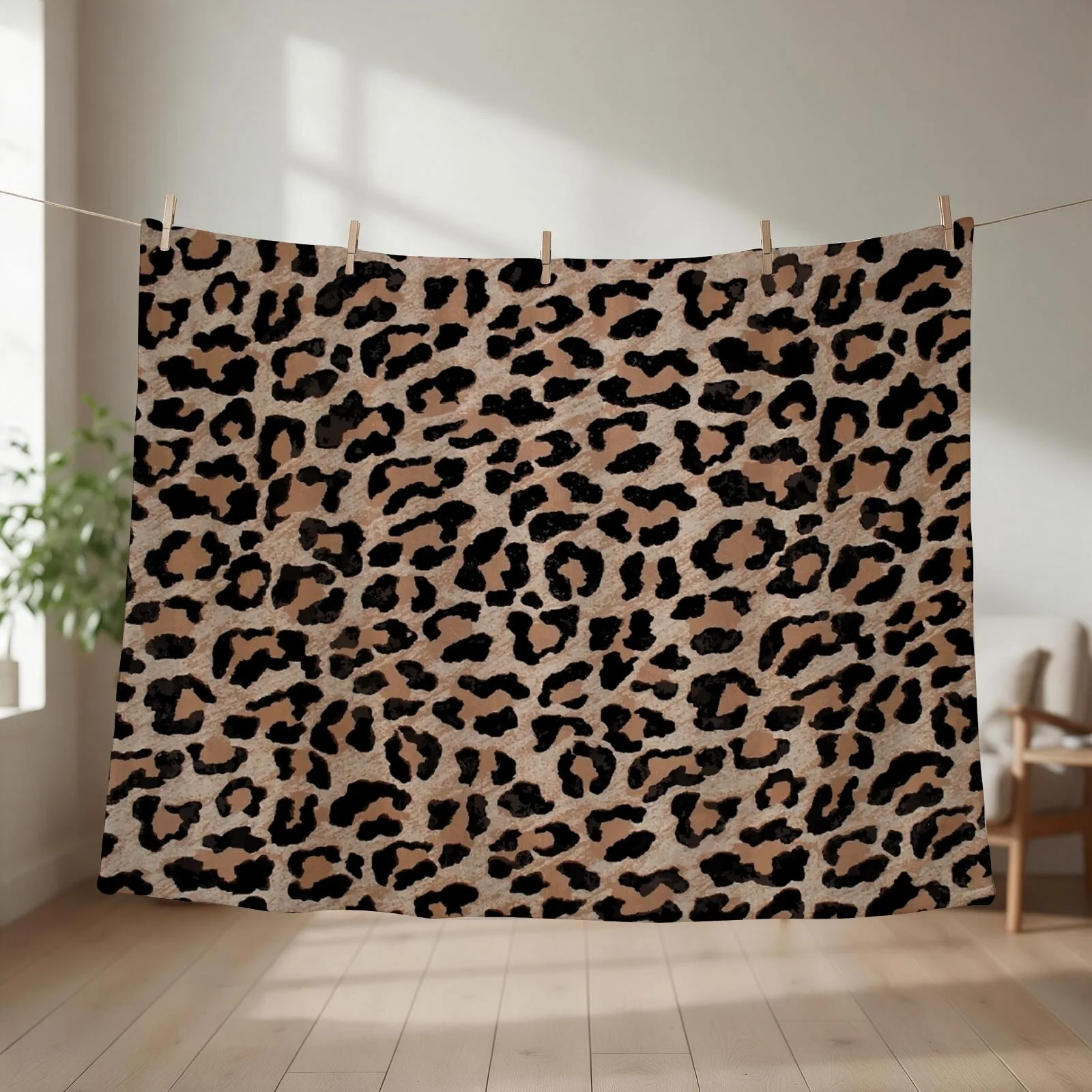 cheetah leopard print Throw Blanket couch cozy soft plush fuzzy picnic outdoor blanket