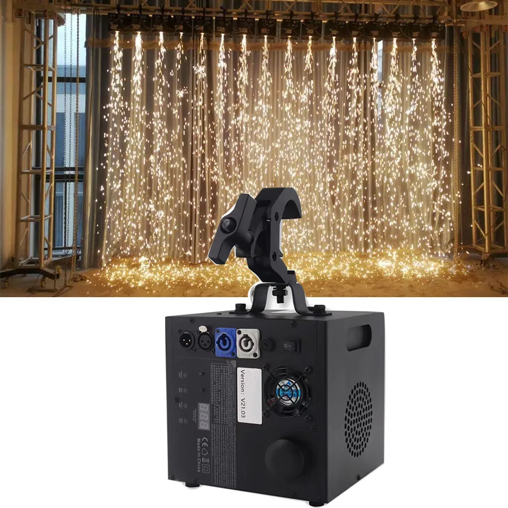 Waterfall Cold Spark Machine Fountain Sparkler Stage Effect Machine DMX  Remote Control for Club Bar Party