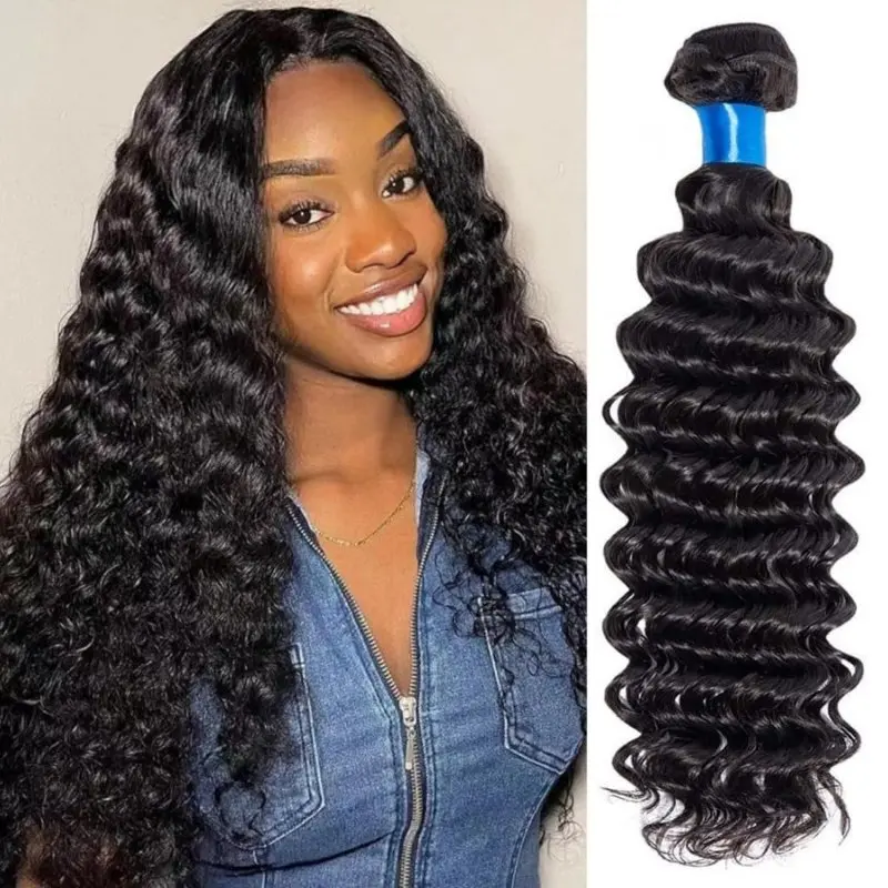 30 32 Inch Brazilian Raw Virgin Hair Extensions Loose Deep Wave Remy Hair Weave Bundle Curly Human Hair Bundles Remy Hair