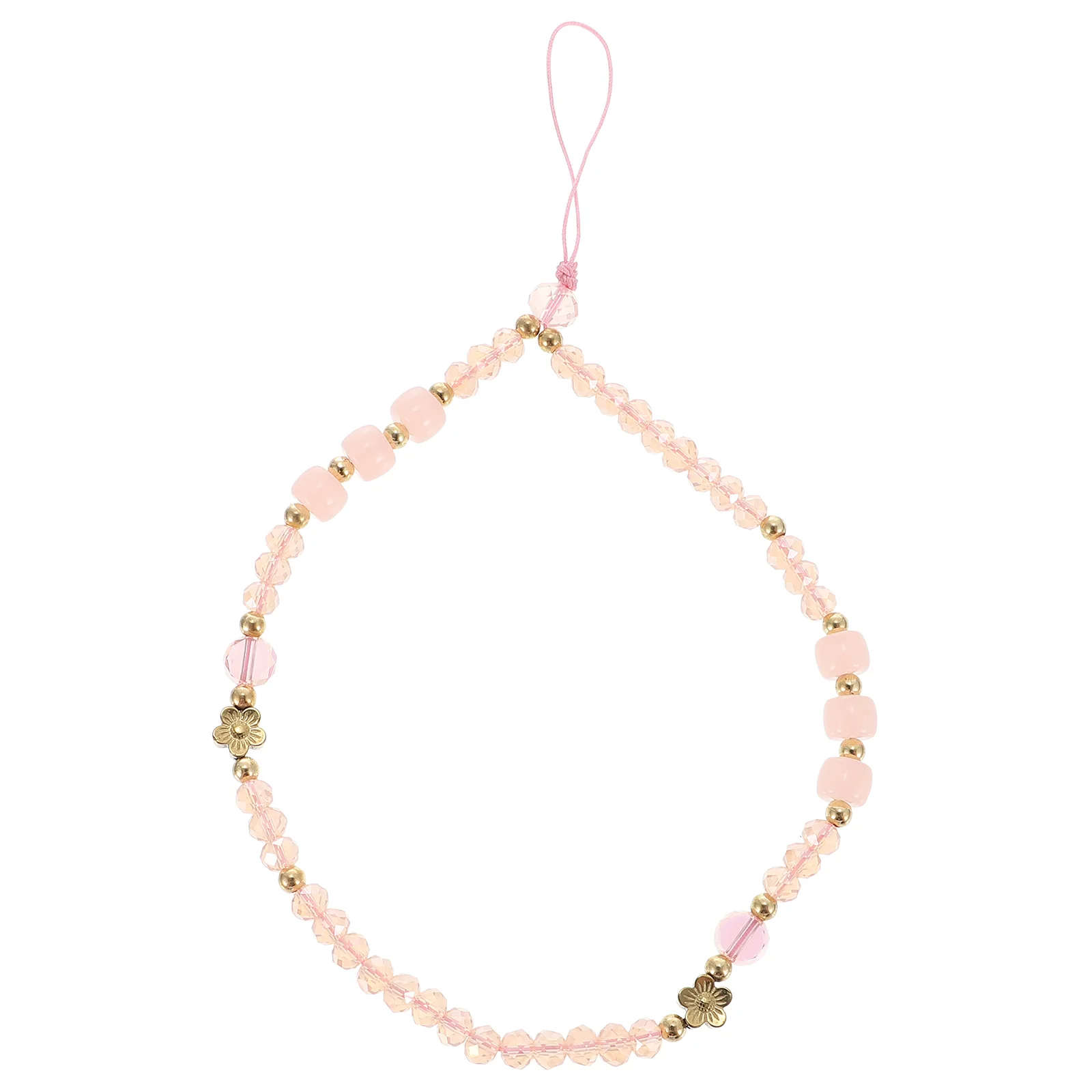 

Beaded Phone Chain Hanging Wrist Strap Lanyard Decorative Charm Rope Beads Lanyards