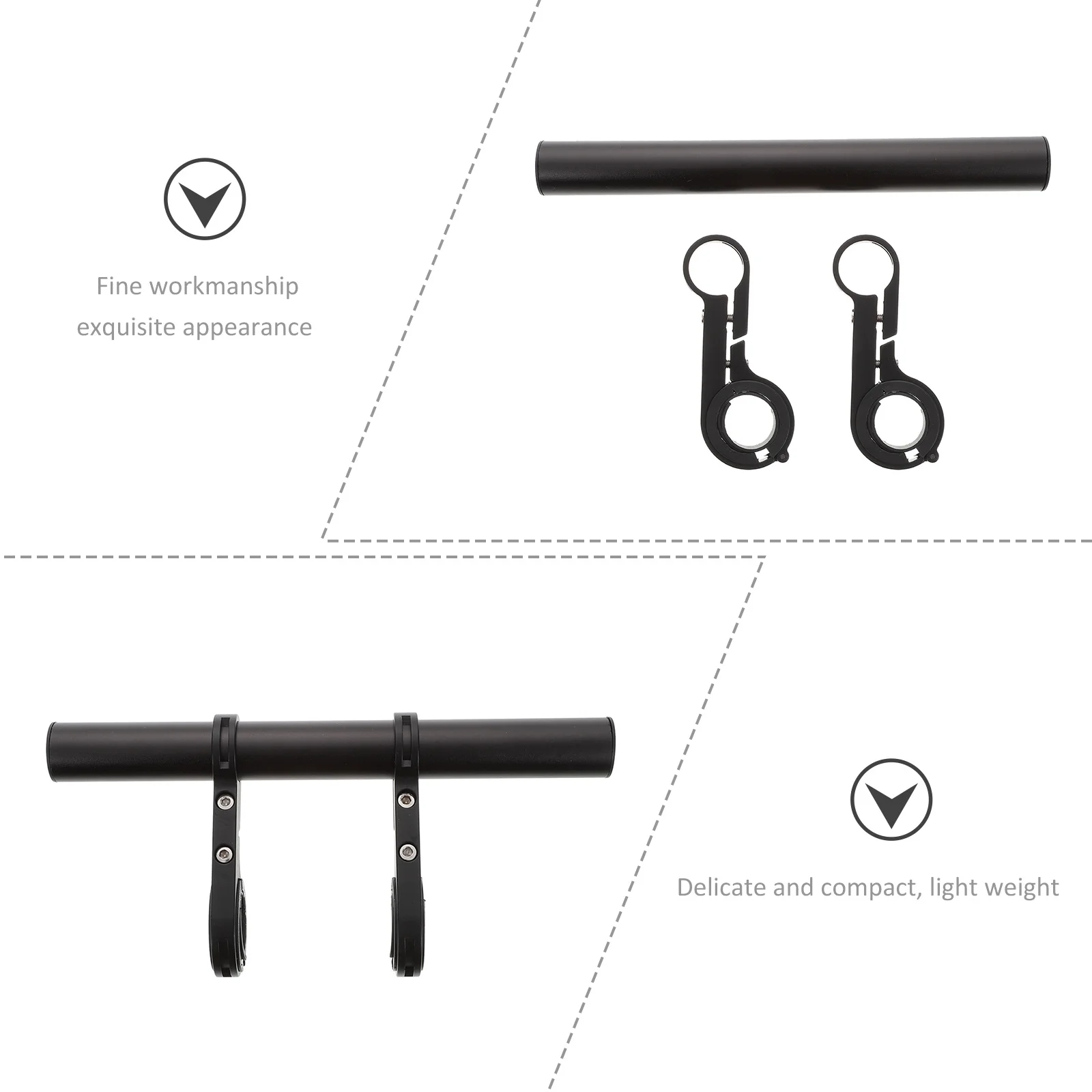 1Set Bike Extension Bar Professional Handlebar Extender Sturdy Multi-Function Bracket Lightweight Cycle Accessory