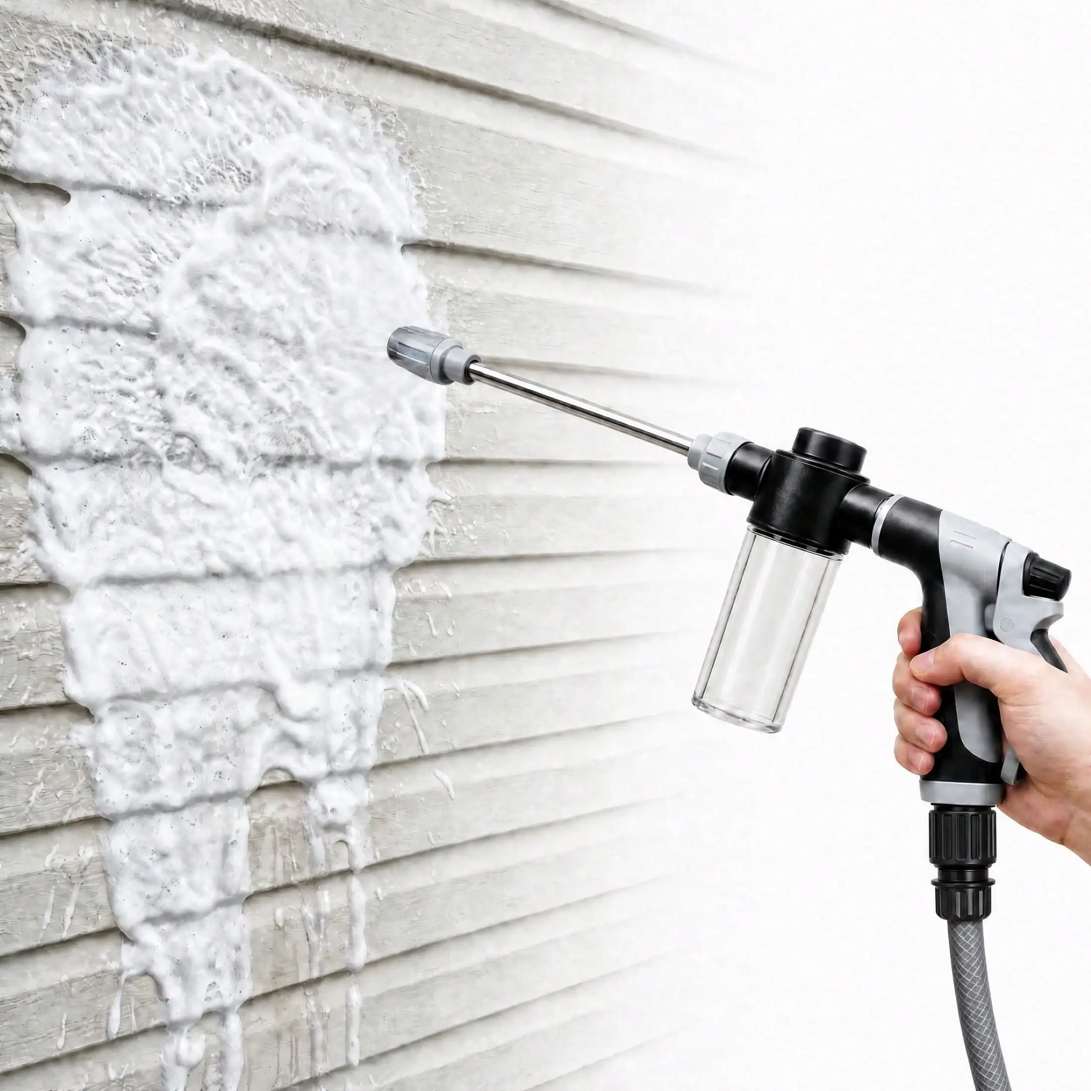 High-Pressure Multi-Purpose Car & Motorcycle Wash Water Gun - Durable Plastic Body, Adjustable Nozzle For Garden Hose, Powerful Cleaner For Bicycles/Vehicles/Outdoor