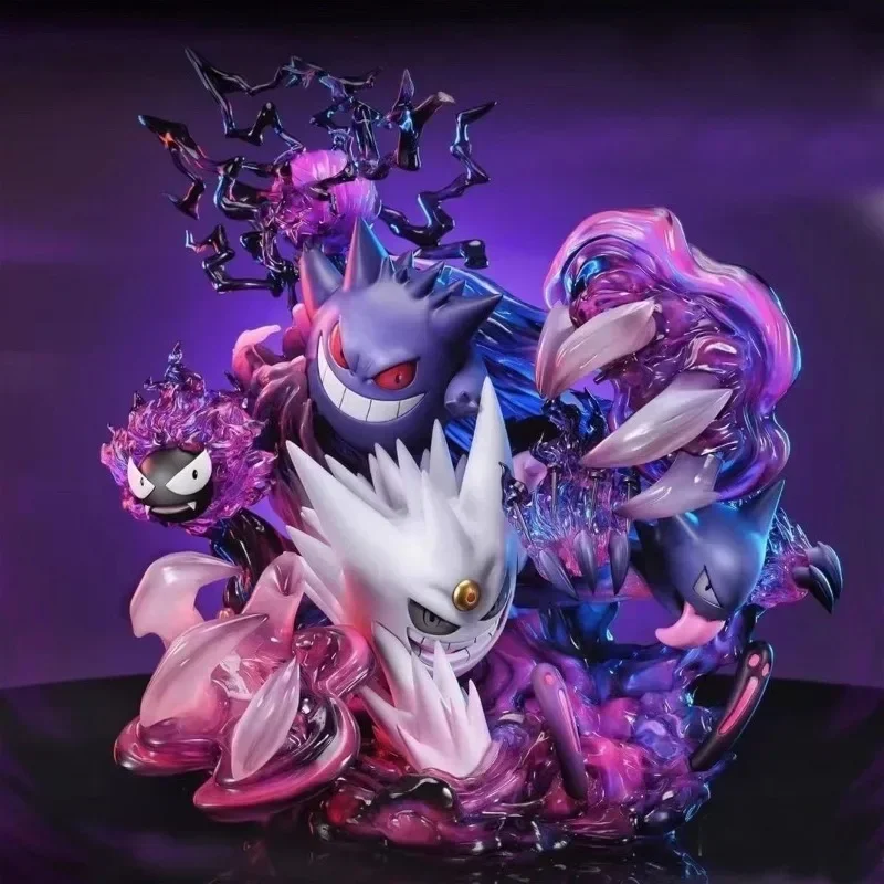 Pokemon Large Size Gengar Evolution Luminous Anime Figurine Action Figures Statue Collection Model Toys Desktop Ornament Gifts