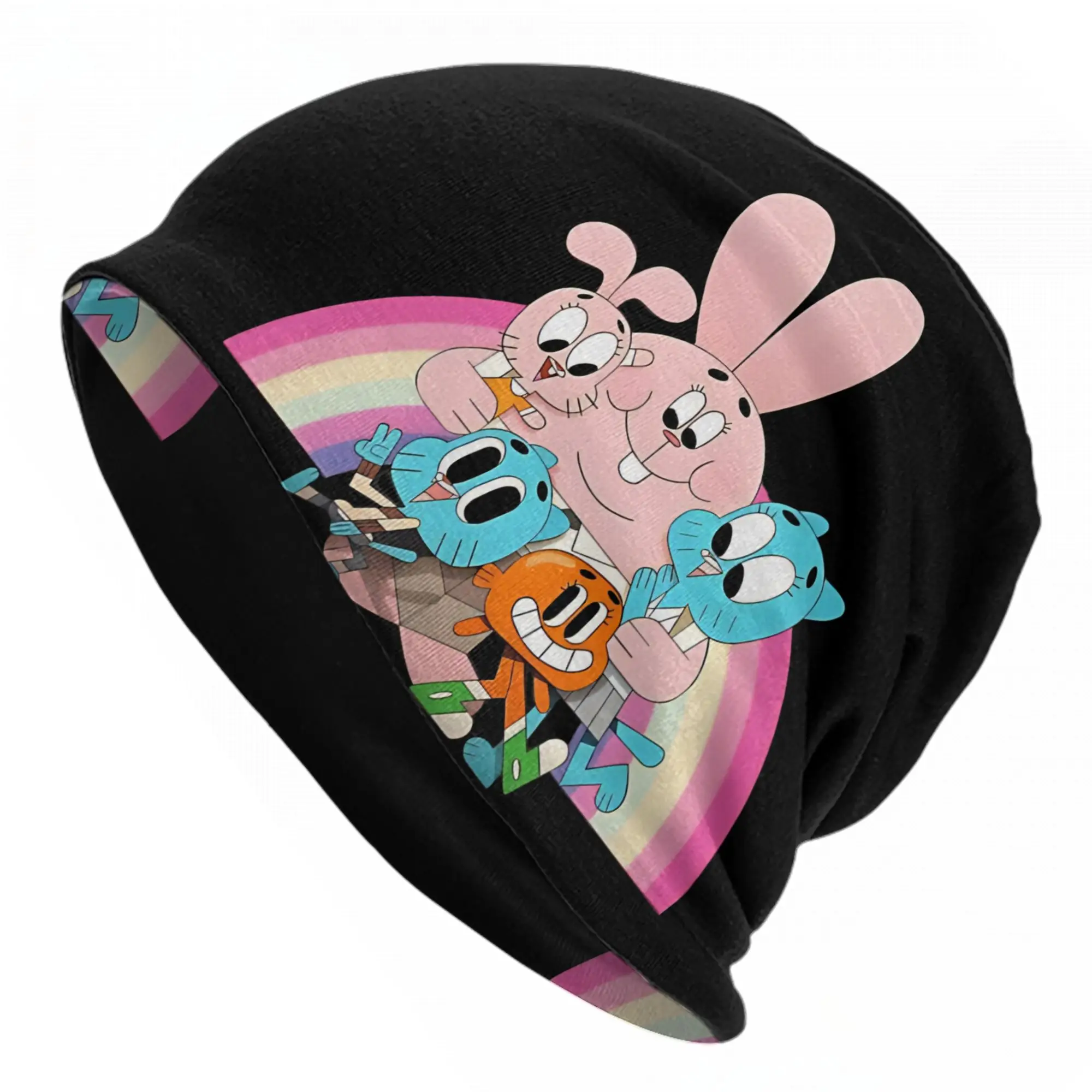 Cartoon Gumballs Movie  Cap Amazings Gumballs Hip Hop Men Women Outdoor Skullies Beanies Hat Spring Warm Head Wrap Bonnet Hat