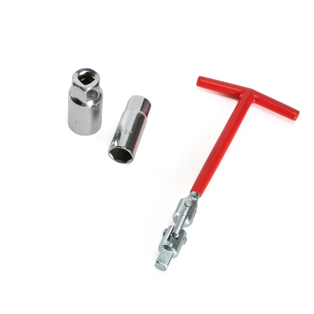 

Universal 16mm 21mm Spark Plug Removal Tool Wrench 360 Degree T-Handle Flexible Spanner Socket Wrench Auto Repair Tool