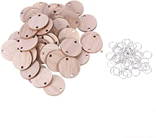 50 Pcs Oval Turntable Wooden Birthday Reminder Calendar Token Plaque Circles for