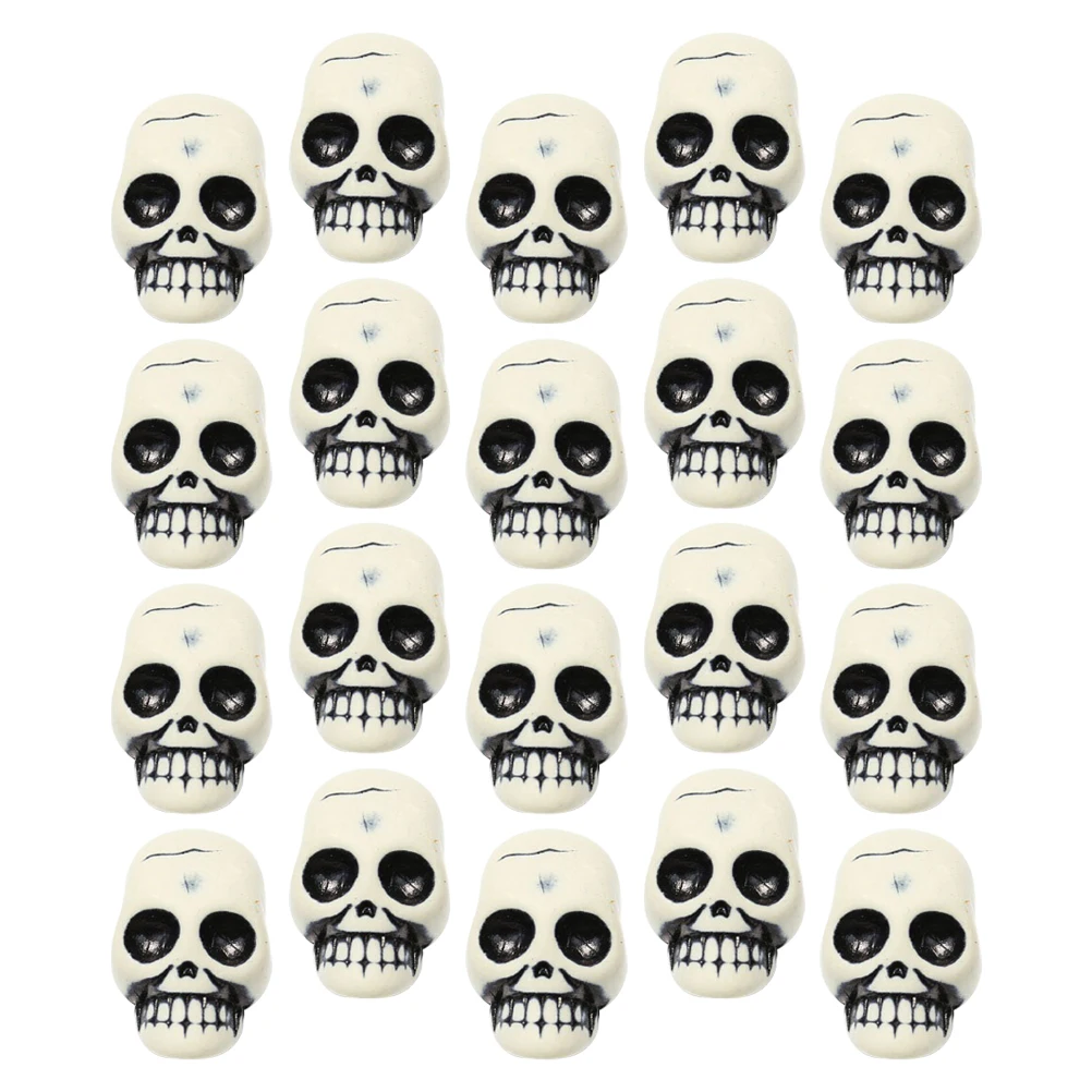 

50Pcs Halloween Skull Head Decoration Resin Small Lifelike Skull Craft Horror Party Haunted House Decor Skulls