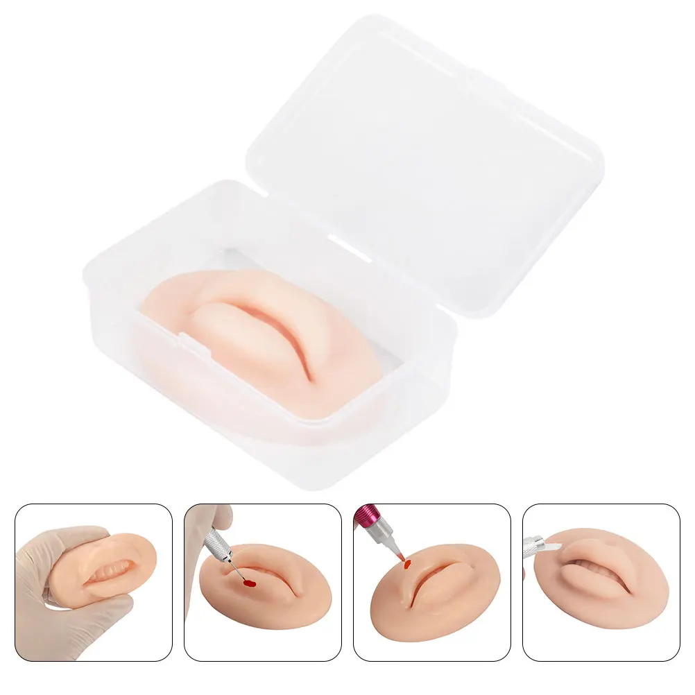 

Portable Realistic Silicone Lip Module for Tattoo Practice 5D Elastic Fake Skin Simulation Lips Piercing Training Mold