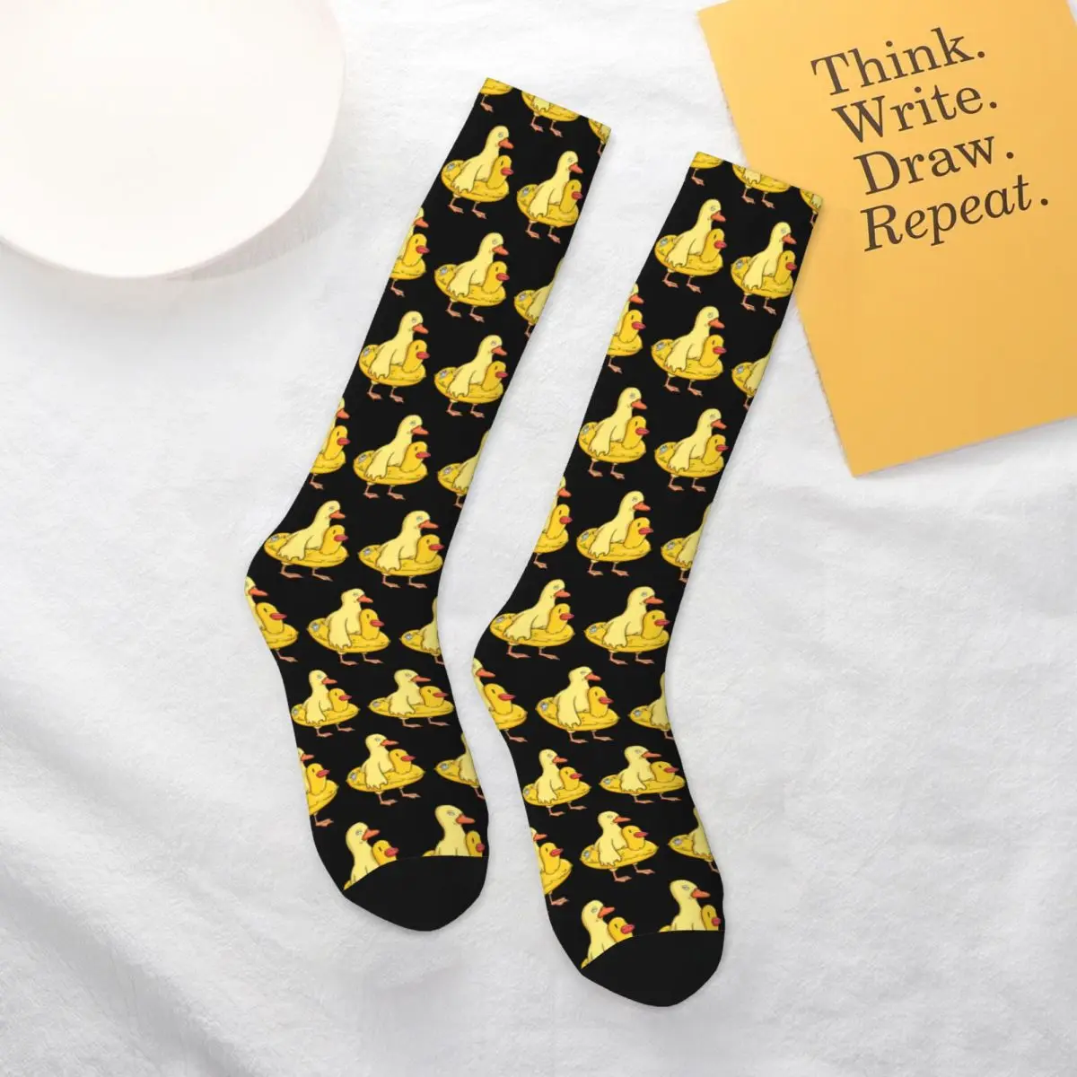 

All Seasons Double Duck Socks Harajuku Crew Socks Funny Stockings for Men Women