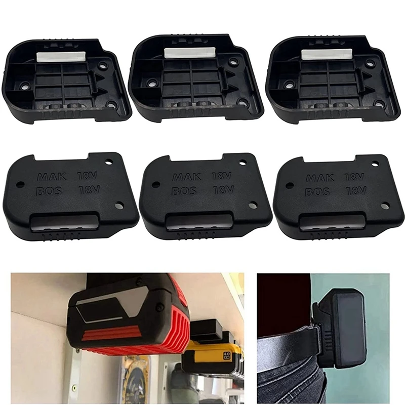 12 Pack Battery Mounts Holder For Makita 18V Battery,Also For  18V Battery Mounts/Belt Clip,Wall Battery Holder