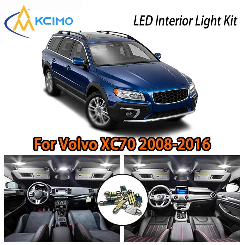 

High Quality LED Interior Lights For Volvo XC70 2008-2016, Super Bright Easy Install White Ice Blue Two Color