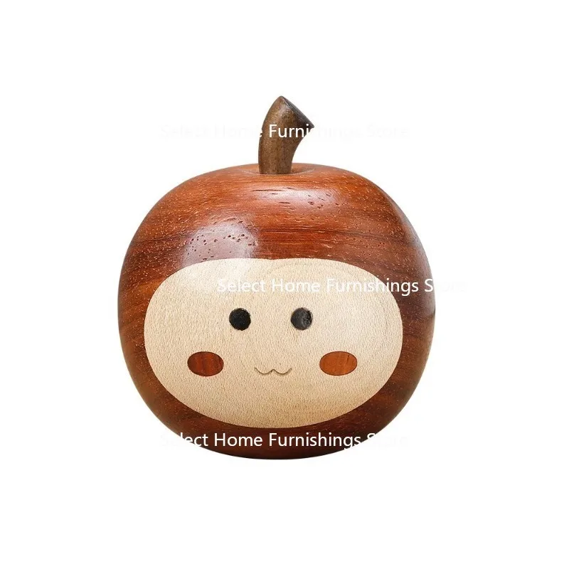 

Suitable for Safflower Pear Solid Wood Ornament Housewarming Home Peace Fruit Christmas Gift Cute Healing Car Decoration
