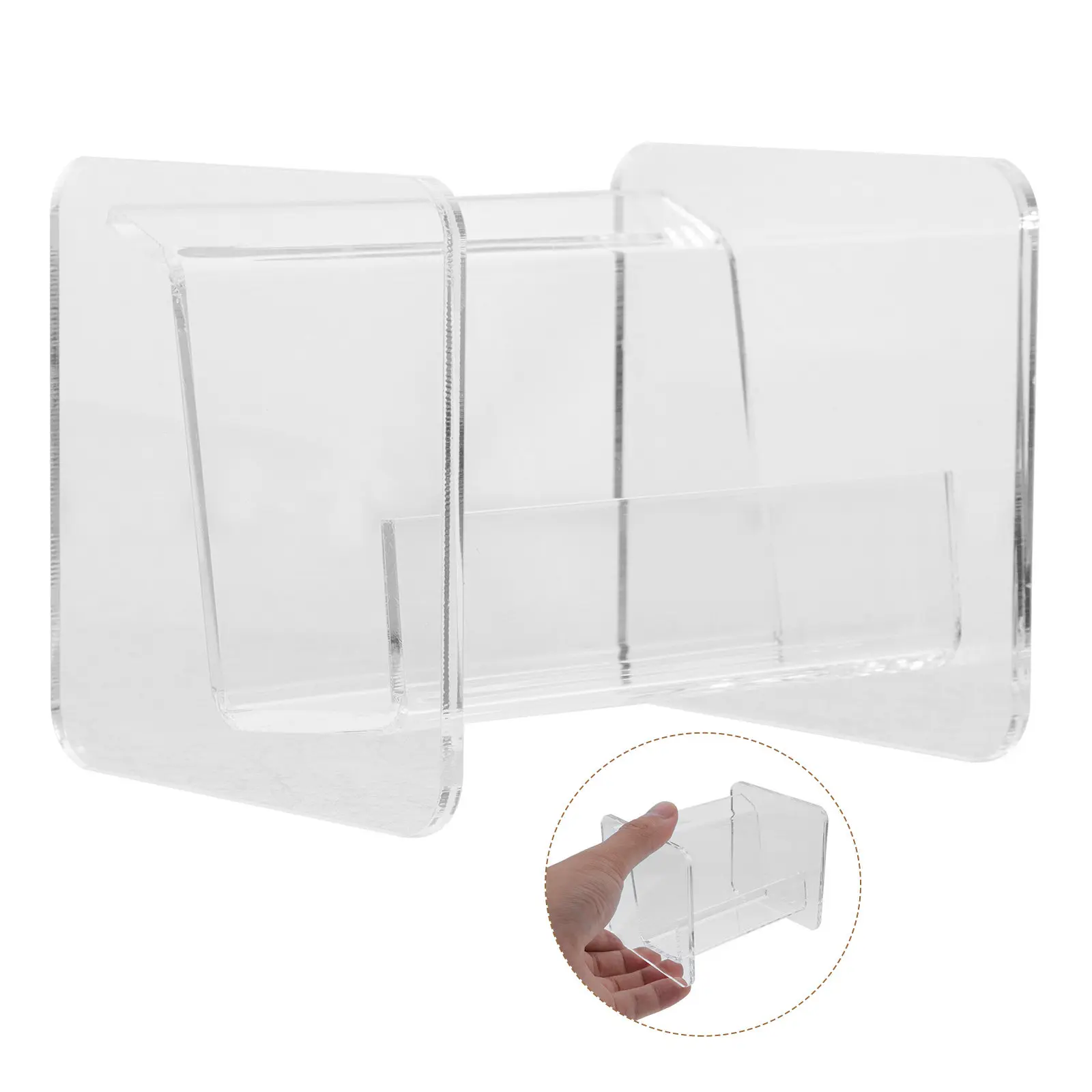

Business Card Holder Clear Acrylic Name Card Stand Desk Organizer Display Rack for Office Work Home Table Cards Holder