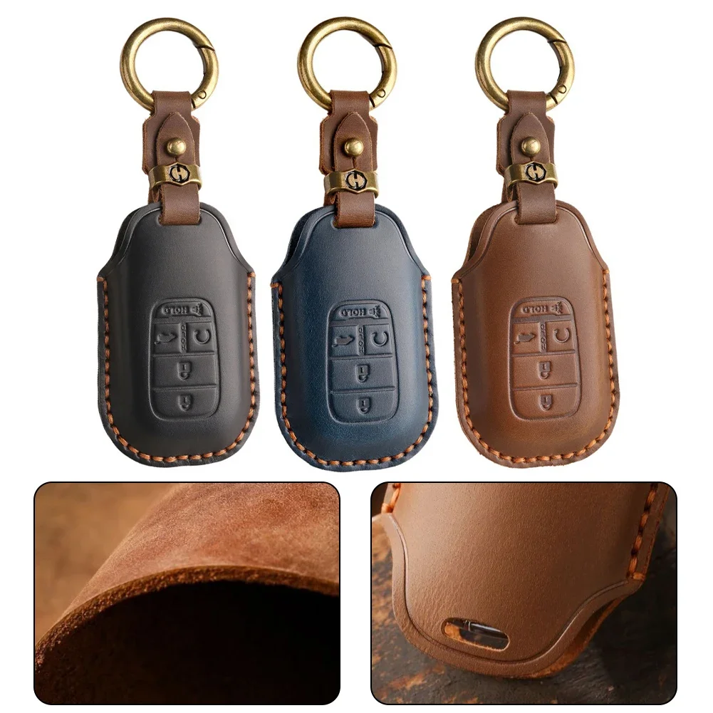

Кожаный чехол для ключей для Accord Civic CR-V Pilot HR-V Sport 2025-2022, автомобильные аксессуары, декоративный чехол для ключей