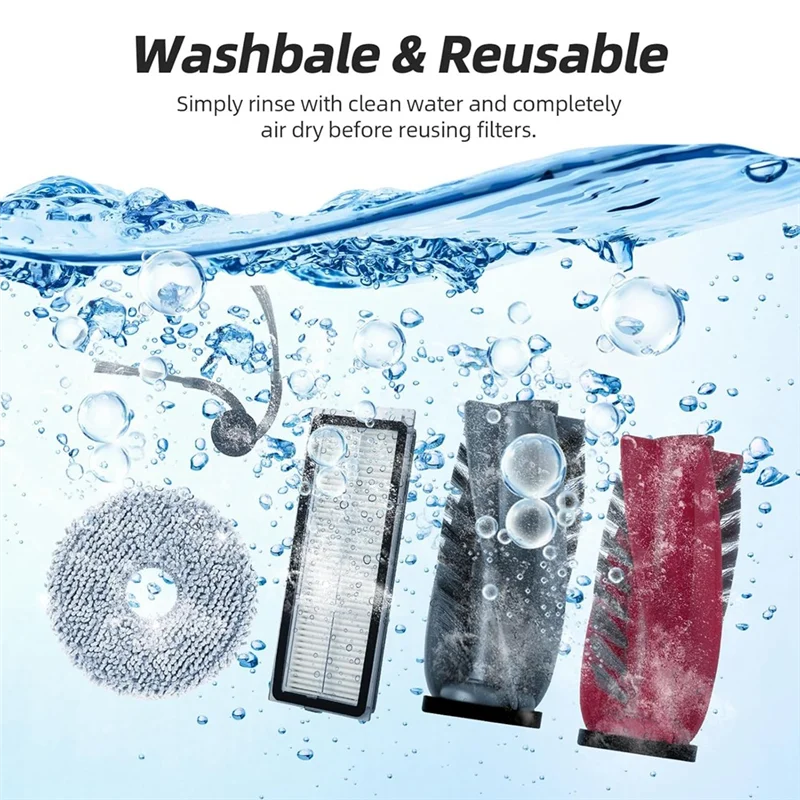 

Replacement Part For Roborock Qrevo Curve Edge P20 Pro Vacuum Cleaner Main Side Brush HEPA Filter Mop Pad Dust Bags