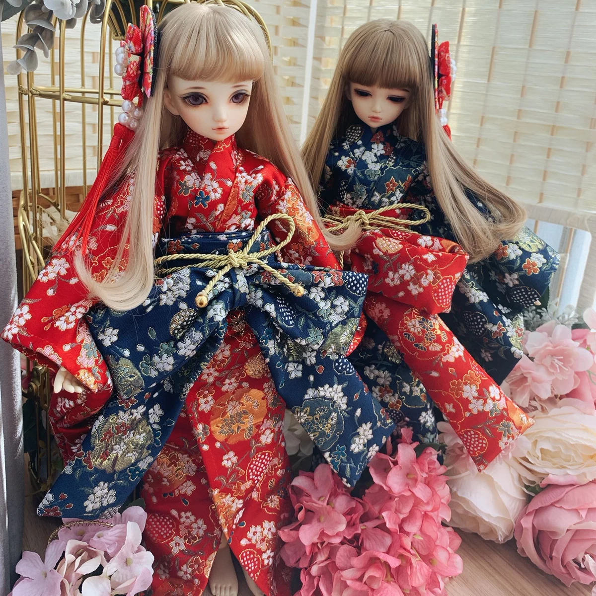 1/6 1/4 1/3 Scale BJD Kimono Robe Ancient Costume Bathrobe Outfit For BJD/SD YOSD MSD SD13 Doll Clothes Accessories A1669