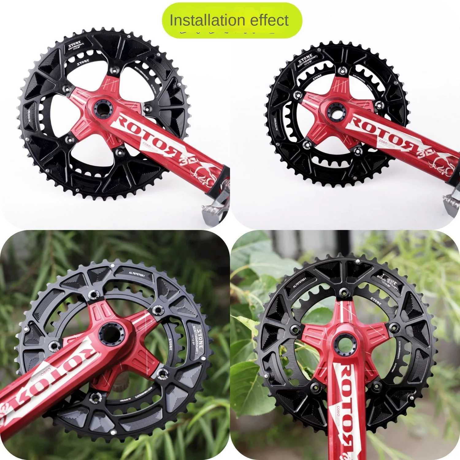 Stone Bike Round Double Chainring 2x52 36T 53 39T 54 40T 50 34T 4632Tfor Shinmano road bike 12 velocità 110 BCD 5 bulloni