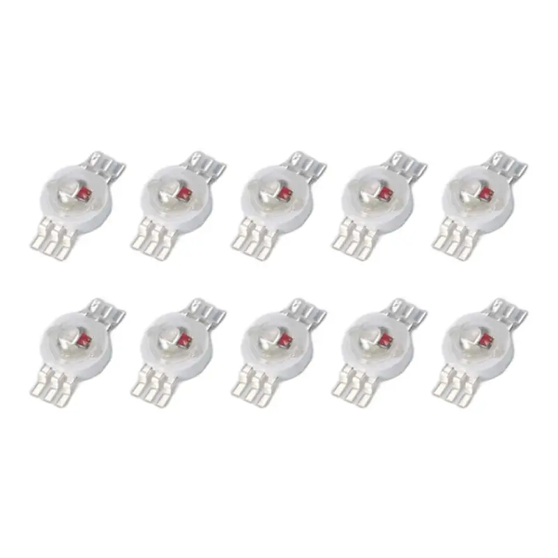 10Pcs 3X3W High Power RGB Red Green Blue LED Light Lamp Energy Saving Lamp Beads Bulbs 6PIN 45MIL 3W High Power Chip