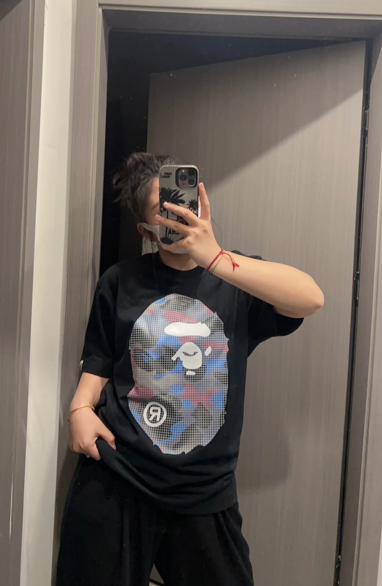 （Miniso）Men Bape Cotton Tshirt Streetwear Oversized T-Shirts Band Cotton Tshirt Tees Women Cotton Tshirt Top Men Clothing