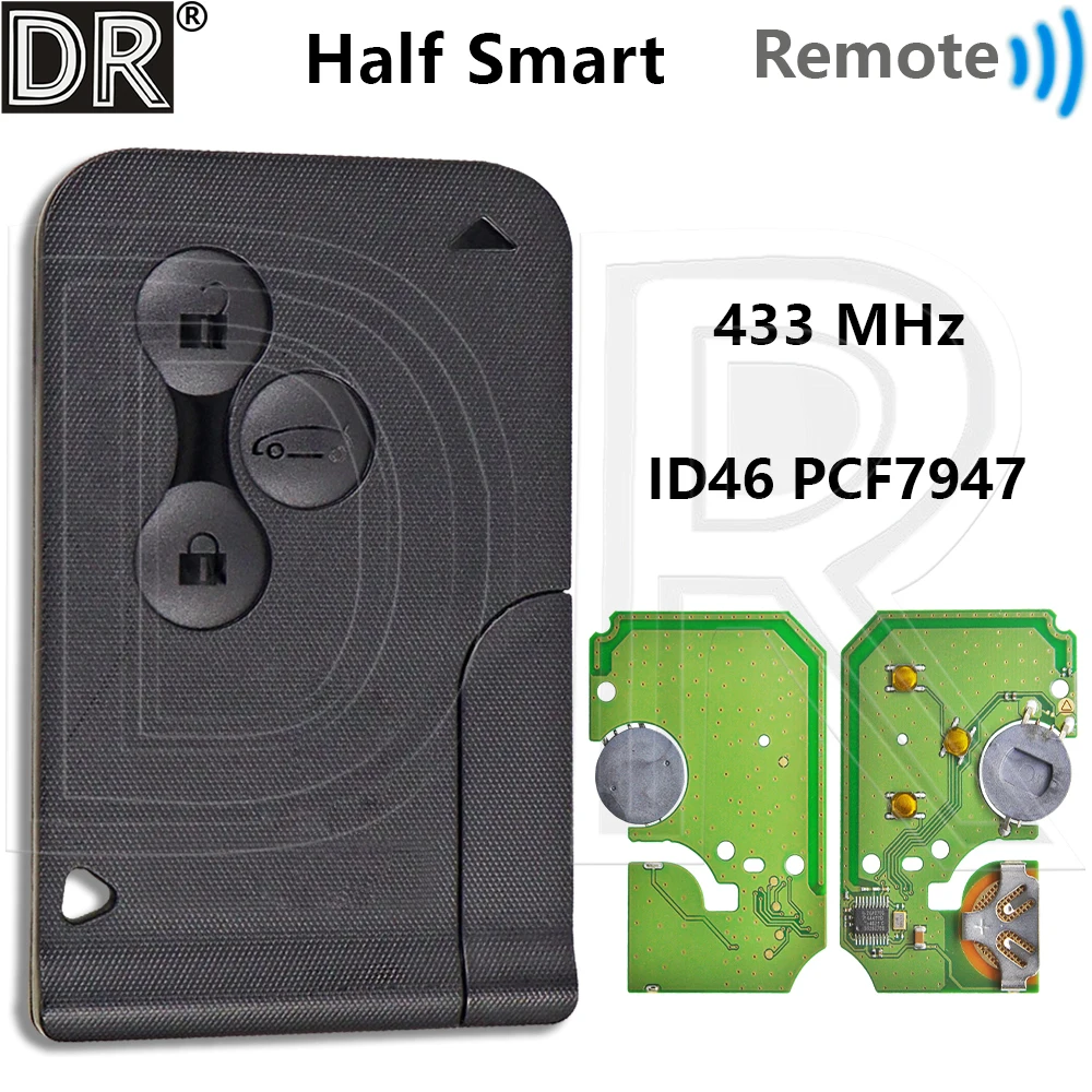 Great With Words Ultrasonic Welding ID46 PCF7947 433 MHz Car Remote Key For Renault Scenic 2 Megane 2