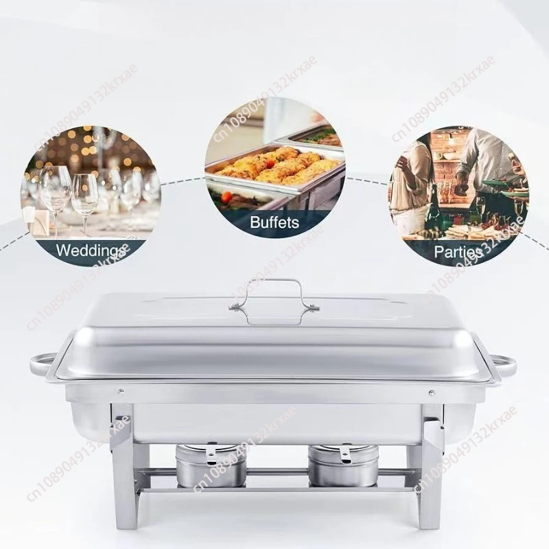 Stainless steel buffet stove food heating container restaurant folding stove buffet stove