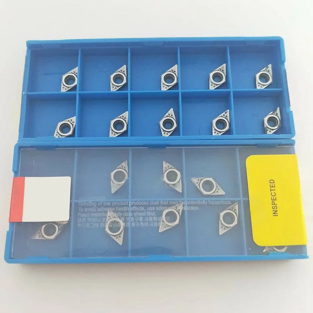 10pcs DCGT070204 AK H01 Carbide Cutting Inserts Designed For Aluminum And Common Engineering Materials Machining