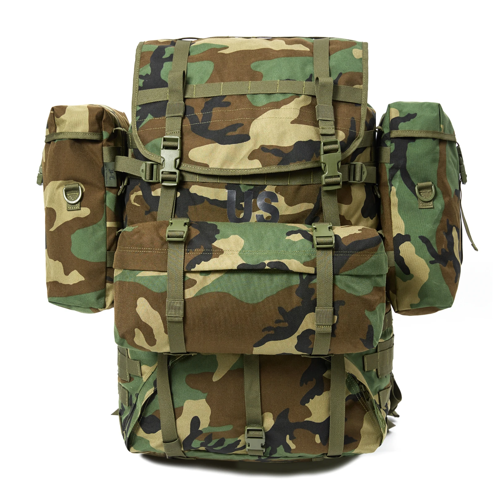 Akmax Military MOLLE 2 Large Rucksack Army Tactical Backpack with Frame Woodland