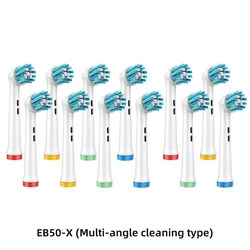 Cabeças de Substituição Escova Elétrica, Multi Angle Cleaning, Escova de Dente para Oral B, Toothbrush Bicos, EB50-X, 8 Pcs, 12 Pcs, 16 Pcs, 20Pcs