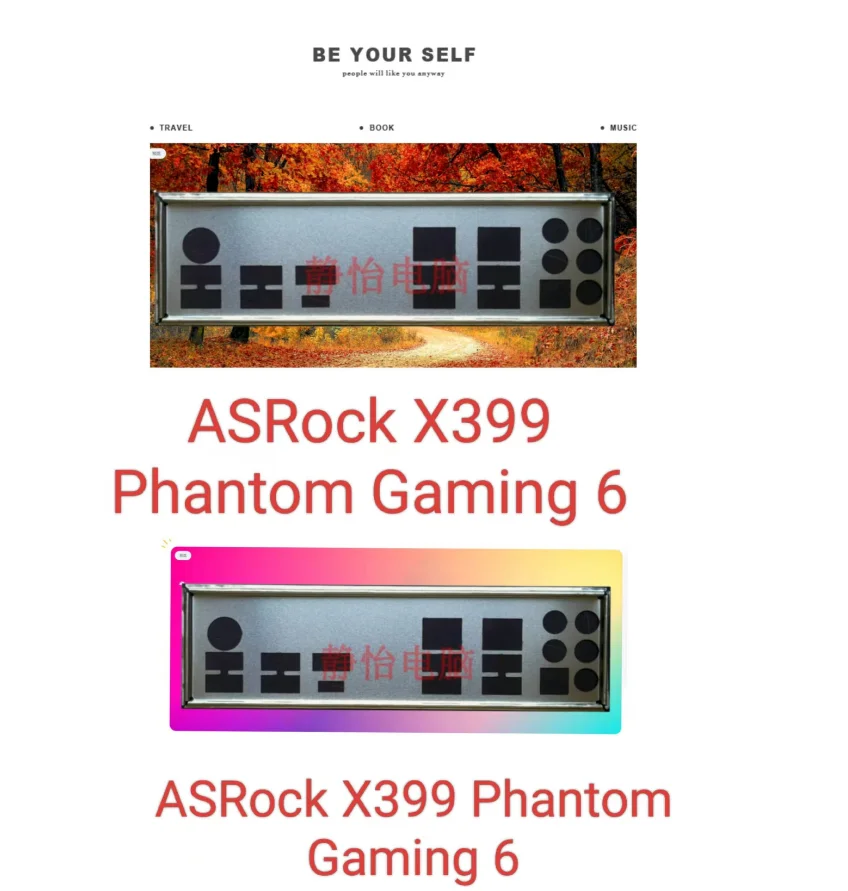 Placa trasera de escudo de E/S IO, placas traseras, soporte Blende de acero inoxidable para ASRock X399 Phantom Gaming 6