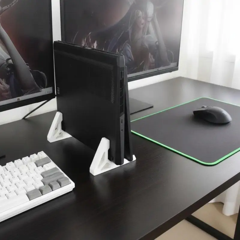 Laptop Vertical Stand Dual-Use Desktop Holder with Anti-Slip Strip Space Saving Upright Support Bracket For Laptop Tablet Phone