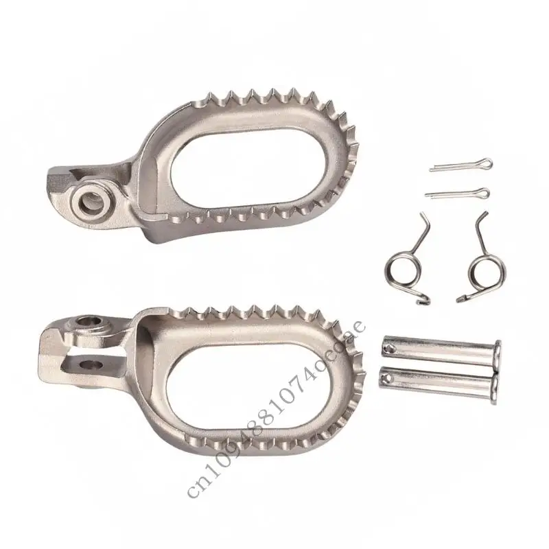 Motorcycle Footrest Set Serrated Metal Peg Pair with Original Position Mounting Parts for EXC EXCF XCW XCF SXF FE FE Trail