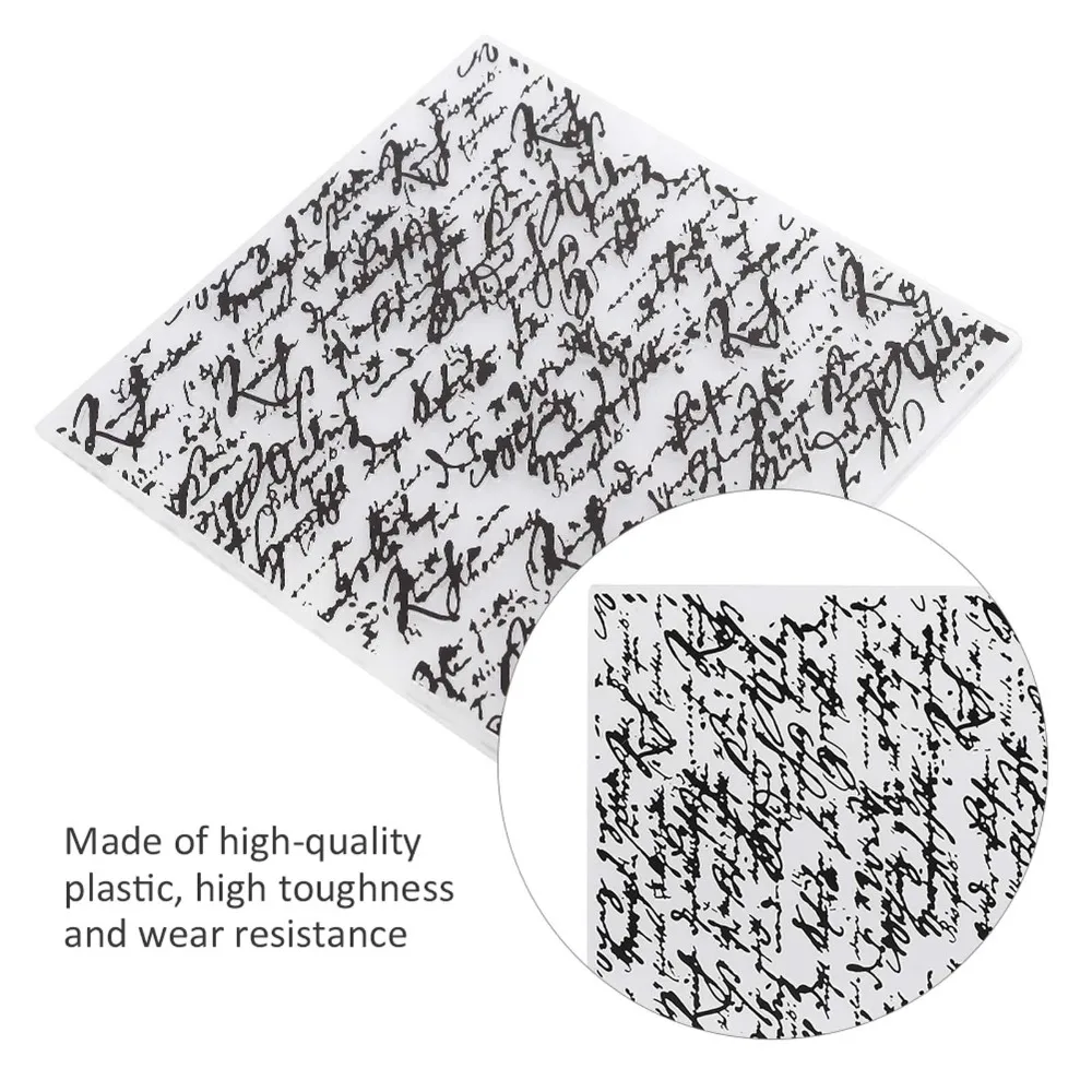 2pcs Polymer Polymer Embossing Mold Flexible Transparent Embossing Template Reusable Thin DIY Embossing Plate