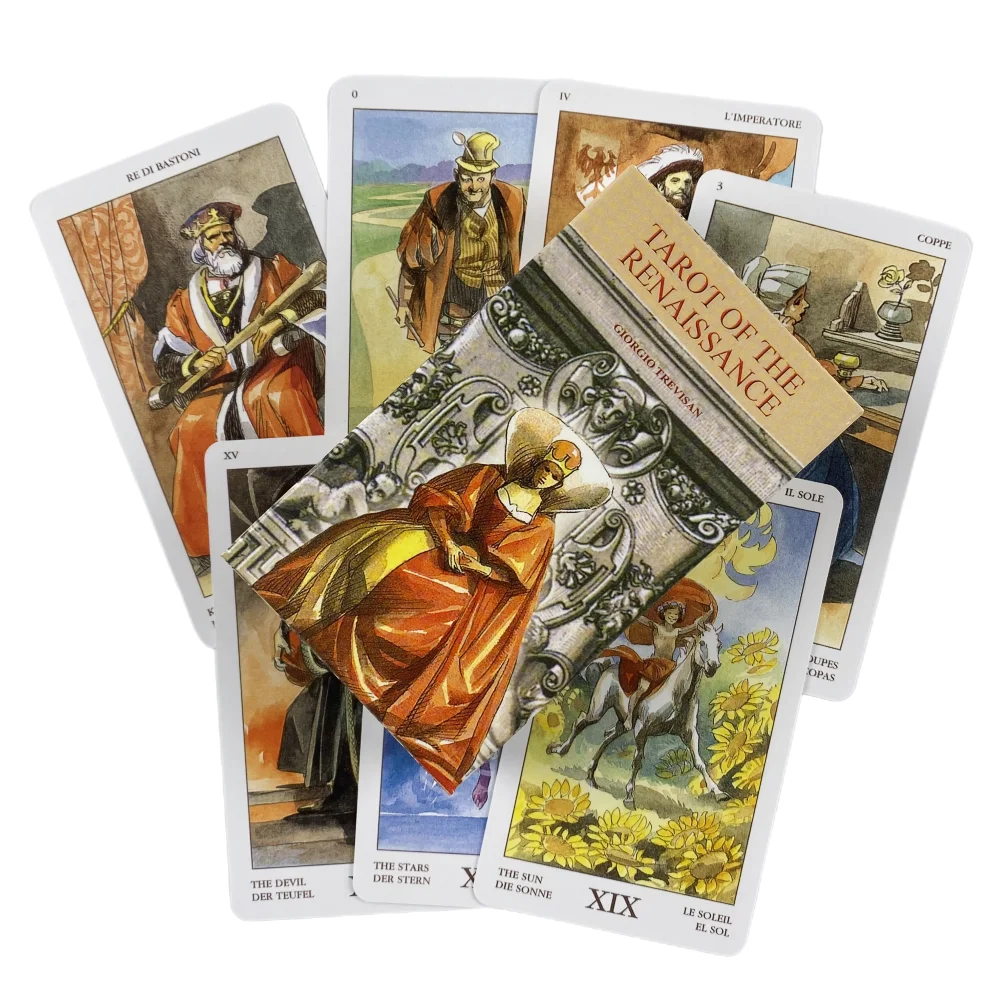 Tarot Of The Renaissance Cards A 78 Deck Oracle English Visions Divination Edition Borad Playing Games