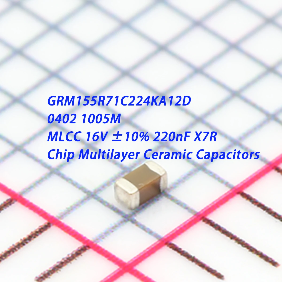 100PCS GRM155R71C224KA12D 0402 1005M MLCC 16V ±10% 220nF X7R 0.22uF 220000pF NEW Original IC Chip Multilayer Ceramic Capacitors