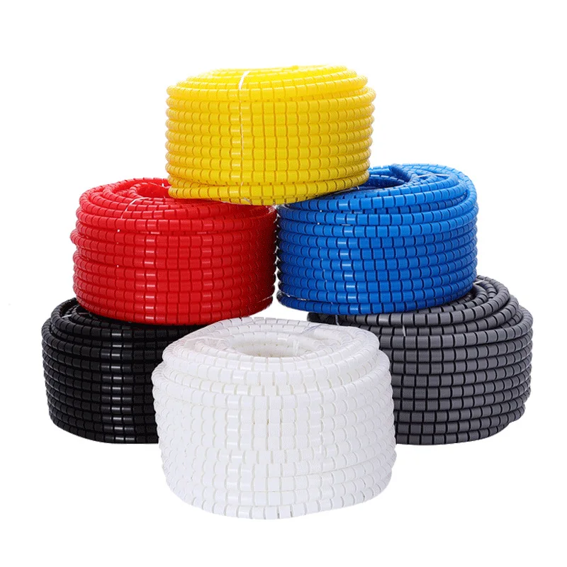 8/10/15/20/25mm 1m Line Organizer Pipe Protection Spiral Wrap Winding Cable Wire Protector Cover Tube（without  wire-finder）